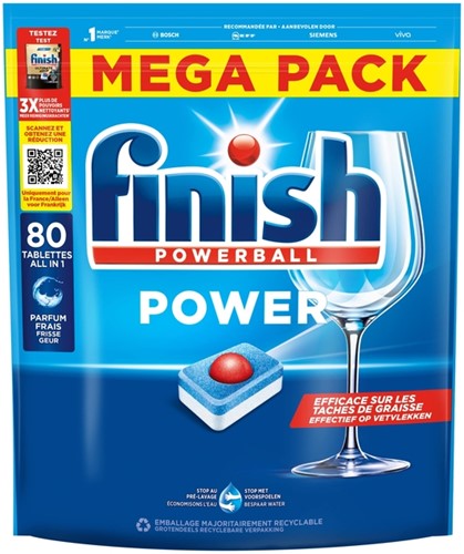 Vaatwastabbletten Finish AIO Power Regular 80st 80 Stuk
