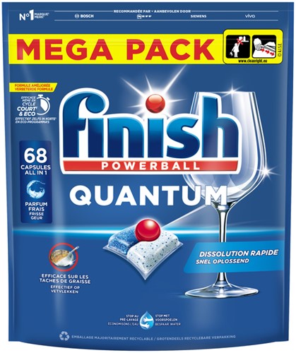 Vaatwastabletten Finish Quantum Regular 68 68 Stuk