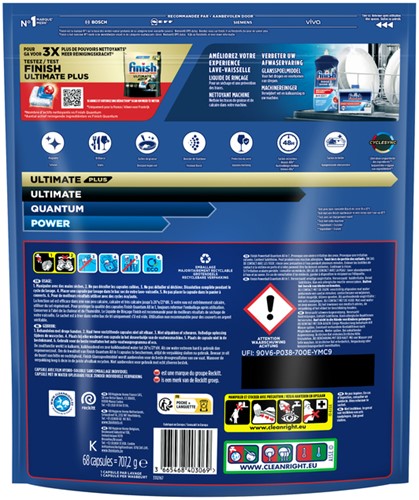 Vaatwastabletten Finish Quantum Regular 68 68 Stuk-2