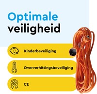 Verlengkabel BRASQ 30m oranje 1 Stuk-3