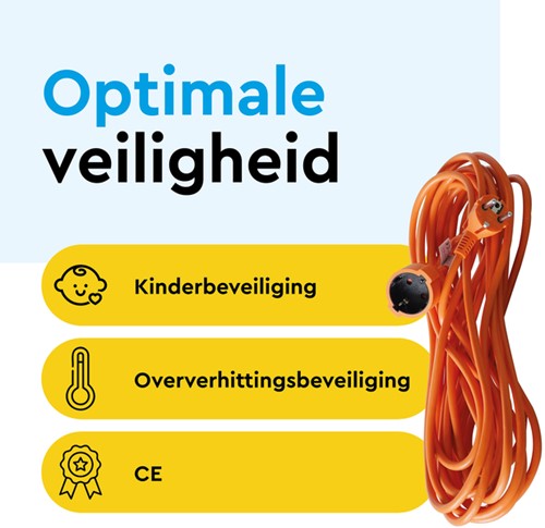 Verlengkabel BRASQ 30m oranje 1 Stuk-3