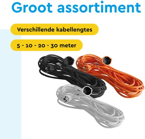 Verlengkabel BRASQ 30m oranje 1 Stuk-2