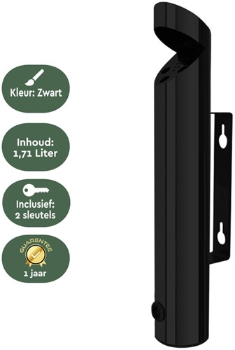 Wandasbak BRASQ AT200 RVS zwart 1 Stuk-3