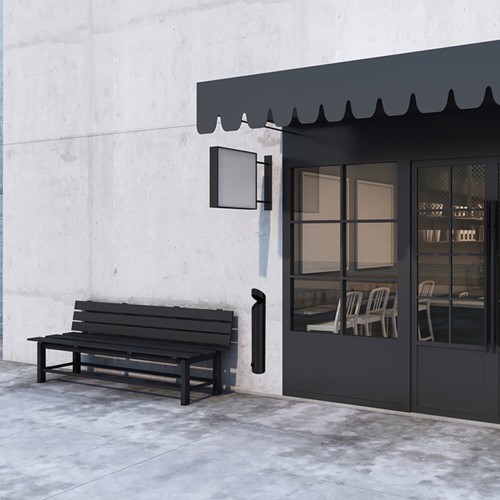 Wandasbak BRASQ AT200 RVS zwart 1 Stuk-5
