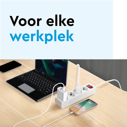 Stekkerdoos BRASQ 6 voudig 5 meter zwart 1 Stuk-4