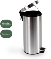 Pedaalemmer BRASQ 30 liter rvs 1 Stuk-1