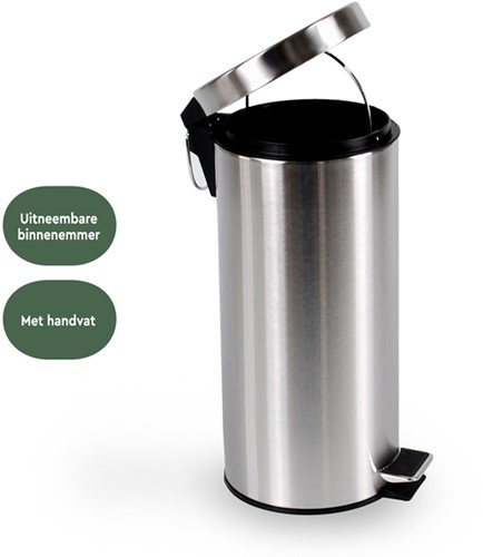 Pedaalemmer BRASQ 30 liter rvs 1 Stuk-1