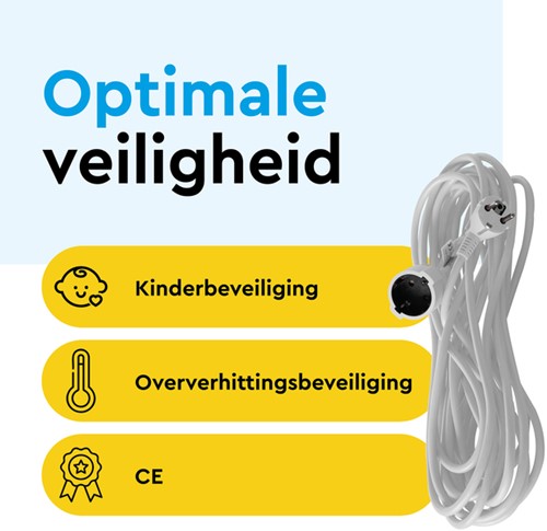Verlengkabel BRASQ 30m wit 1 Stuk-3
