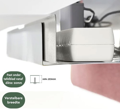 Kabelgoot BRASQ verstelbaar 75-150cm CT100 zilver 1 Stuk-1