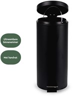 Pedaalemmer BRASQ 30 liter zwart 1 Stuk-1