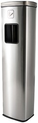 Afvalbak met asbak BRASQ 20 liter AT400 rvs 1 Stuk
