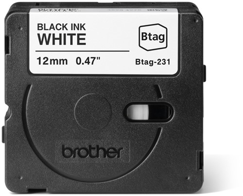 Labeltape Brother Ptouch Btag231 12mm wit 1 Stuk-2