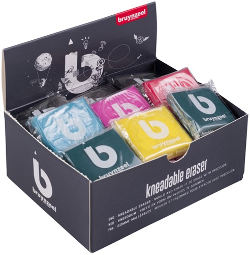 Kneedgum Bruynzeel Teens display 36 stuks assorti 1 Stuk