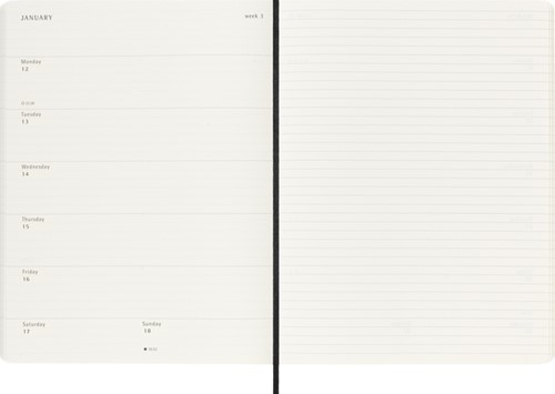 Agenda 2026 Msk Plan Week 7d/1p XL sc black 1 Stuk-3