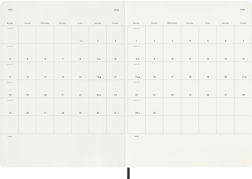 Agenda 2026 Msk Plan Week 7d/1p XL sc black 1 Stuk-1