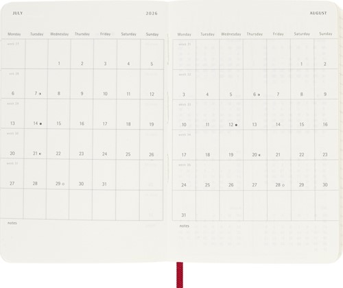 Agenda 2026 Msk Plan Week 7d/1p pocket sc scarlet 1 Stuk-1