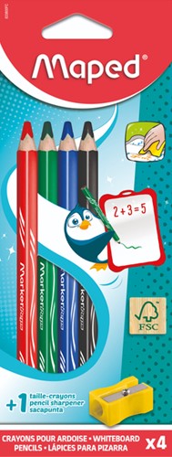 Whiteboardpotlood Maped MarkerPeps set 4 kleuren 4 Stuk
