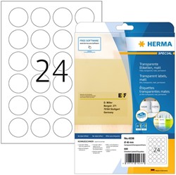 Veiligheidsetiket HERMA 4236 40mm transp 600st 25 Vel