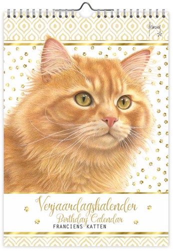 Verjaardagskalender Franciens Katten Jeroen A4 1 Stuk