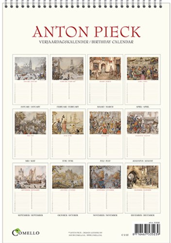 Verjaardagskalender Anton Pieck Zicht op haven A4 1 Stuk-3