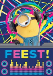 Wenskaart Hallmark uitnodiging Minions 6 stuks 1 Stuk