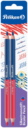Potlood Pelikan 3mm 2st rood/blauw 2 Stuk