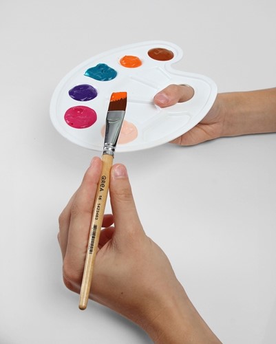 Plakkaatverf Qrea set à 6  fun kleuren 250ml 6 Stuk-5