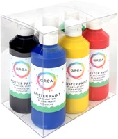 Plakkaatverf Qrea set à 6  standaard kleuren 250ml 6 Stuk-2