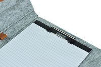 Schrijfmap DESQ A4 vilt met papierclip grijs 1 Stuk-2