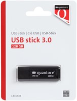 USB-stick Quantore 128GB 3.0 zwart 1 Stuk