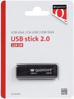 USB stick 2.0 Quantore USB-A 128GB zwart 1 Stuk
