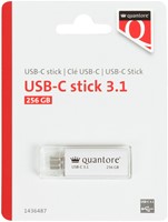 USB-stick Quantore USB-C 256GB 3.1 zilver 1 Stuk