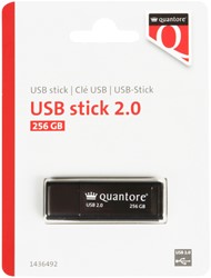 USB stick 2.0 Quantore USB-A 256GB zwart 1 Stuk