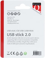 USB stick 2.0 Quantore USB-A 64GB zwart 1 Stuk-2