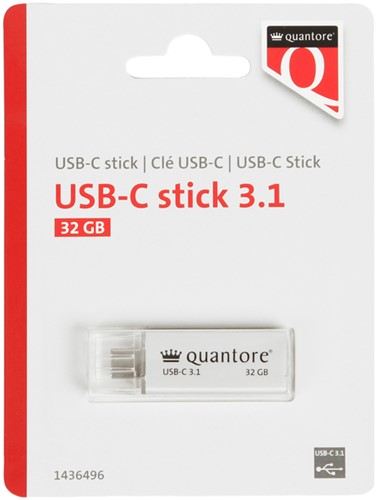 USB-stick Quantore USB-C 32GB 3.1 zilver 1 Stuk