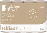 Keukenrol Satino PureSoft 64 vel naturel 175890 4 Rol-2