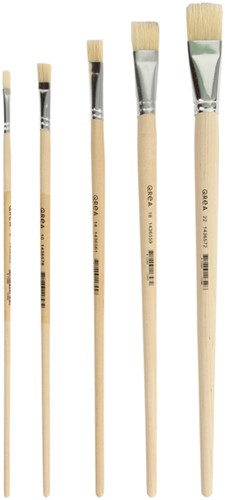 Kwast Qrea varkenshaar set à 5 breedtes 5 Stuk