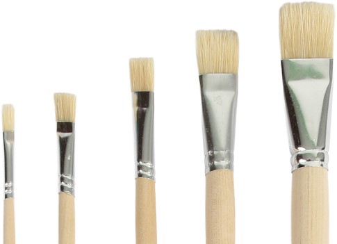 Kwast Qrea varkenshaar set à 5 breedtes 5 Stuk-2