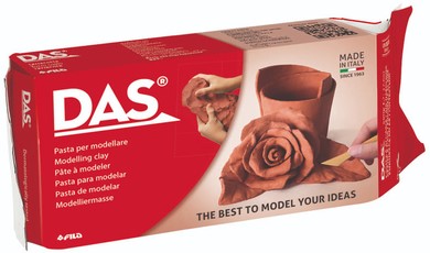 Klei DAS air hardening terracotta 500 gram 1 Stuk