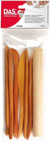 Kleigereedschap DAS 7delig hout 7 Stuk