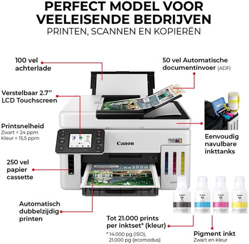 Multifunctional inktjet Canon MAXIFY GX6150 1 Stuk-4