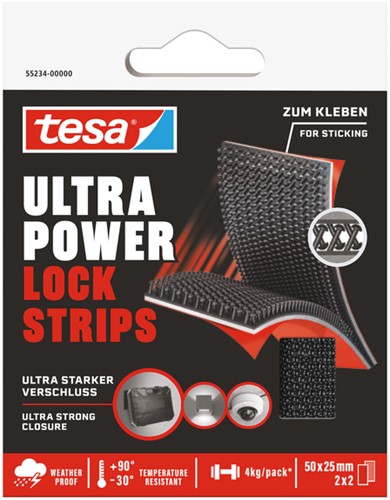 Klittenband tesa Ultra PowerLock Strips 50x25mm 2s 1 Rol