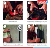 Klittenband tesa Ultra Power Lock Tape 100cmx25mm 1 Rol-2