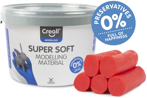 Klei Creall supersoft rood 1750gram 1750 Gram-2