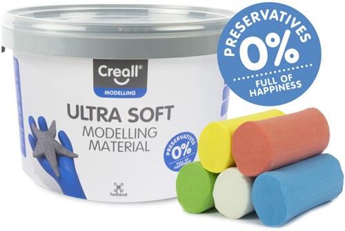 Klei Creall Play-it Ult Soft rd/bl/gn/gl/wt 1100gr 1100 Gram-2