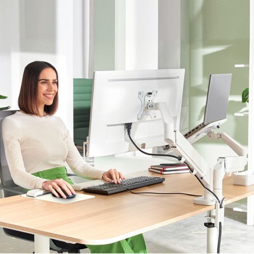 Monitor en laptoparm Leitz Ergo grijs 1 Stuk-4