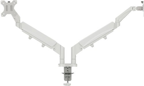 Monitorarm Leitz Ergo ruimtebesparend dubbel grijs 1 Stuk-1