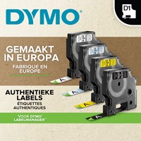 Labeltape Dymo LabelManager D1 12mm zwart  20st 20 Stuk-3