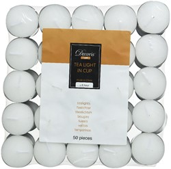 Theelicht Decoris 6 uur 50 Stuk