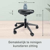 Zitkruk Leitz Ergo met wieltjes en comfortzitting 1 Stuk-2